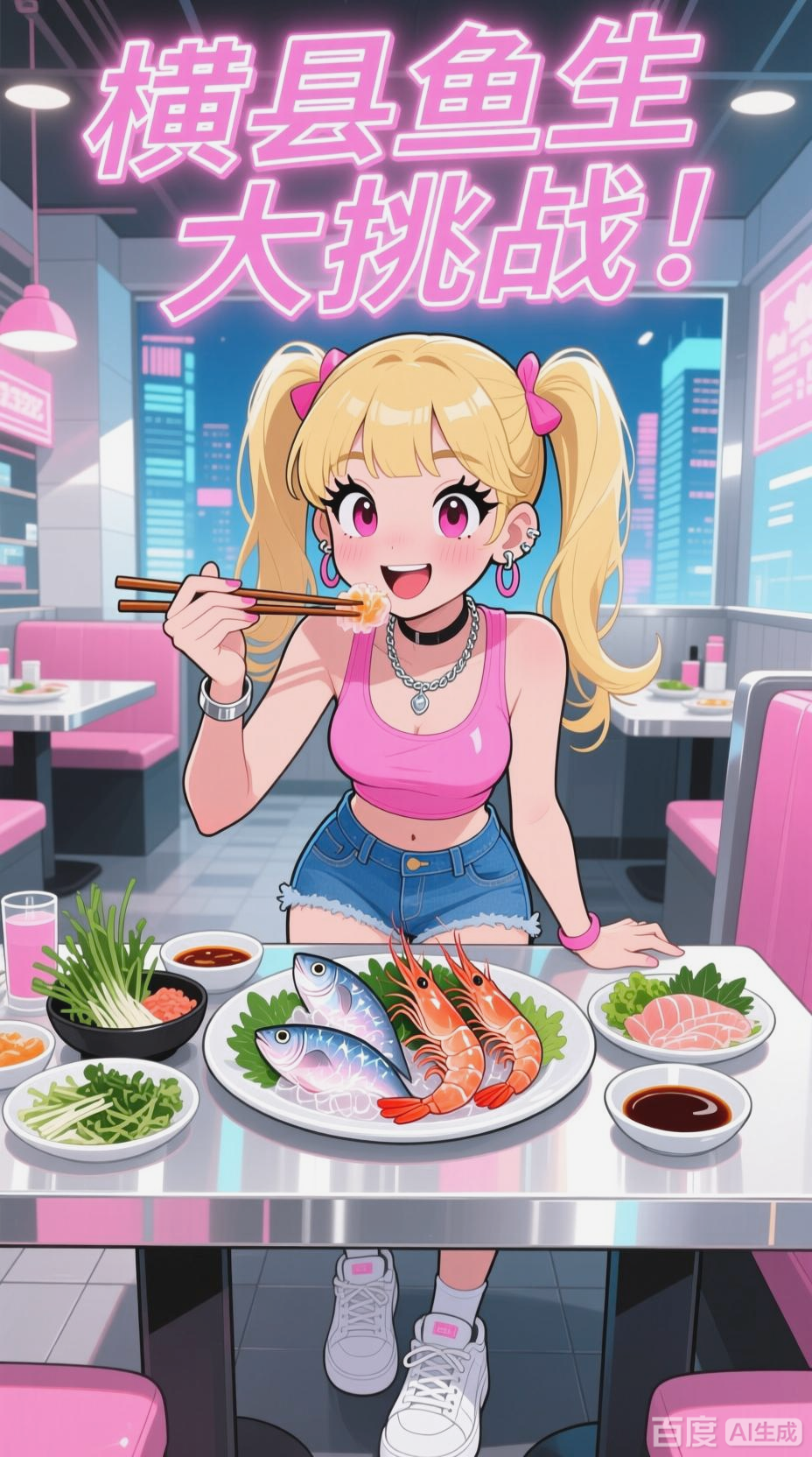 涩谷辣妹品鉴横县鱼生与虾生
