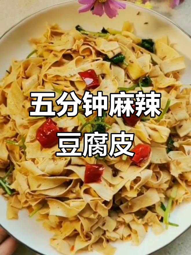 麻辣孜然豆腐皮,五分钟搞定超下饭!