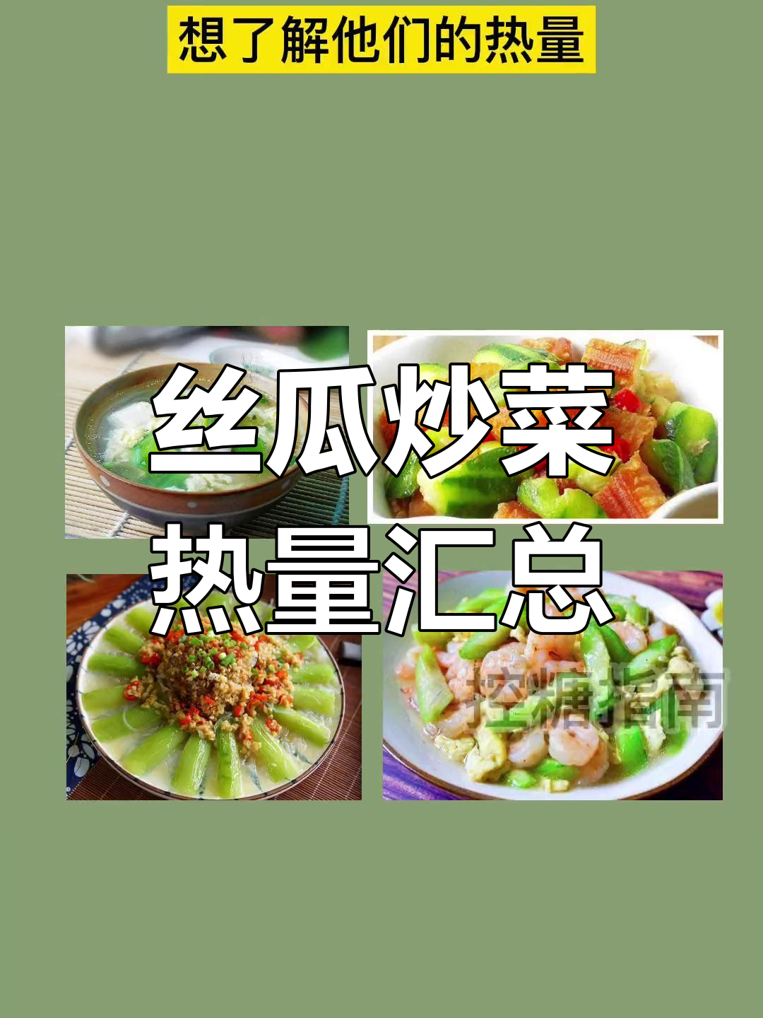 丝瓜炒菜热量大揭秘,控糖减脂必备