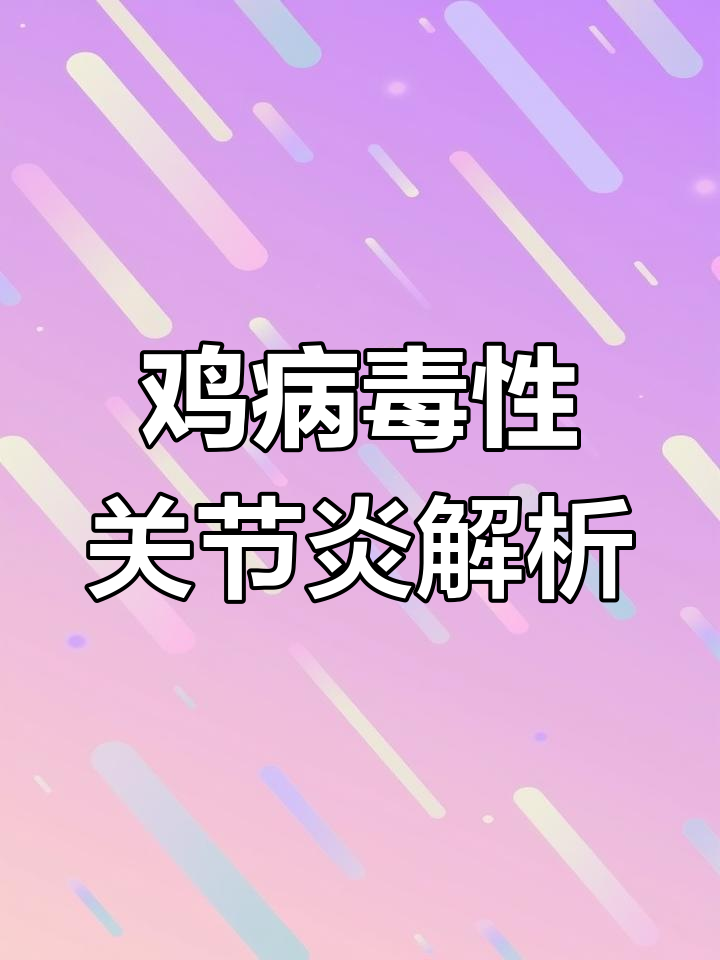 鸡病毒性关节炎:症状、传播与防治方法