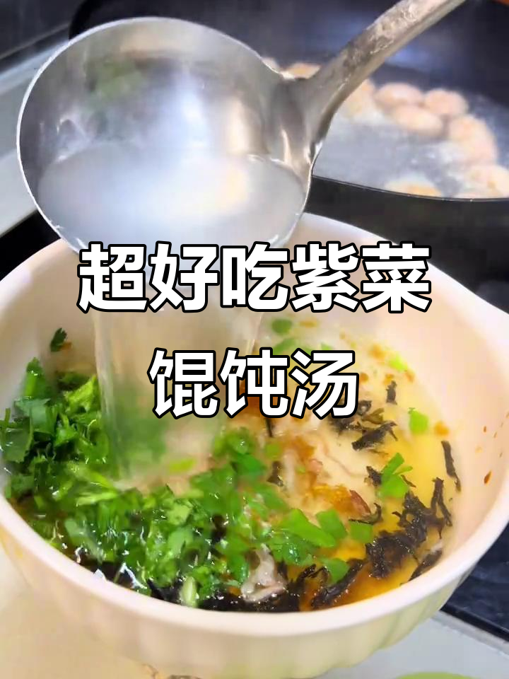 20秒学会做鲜美紫菜馄饨汤底,酸辣口感超开胃