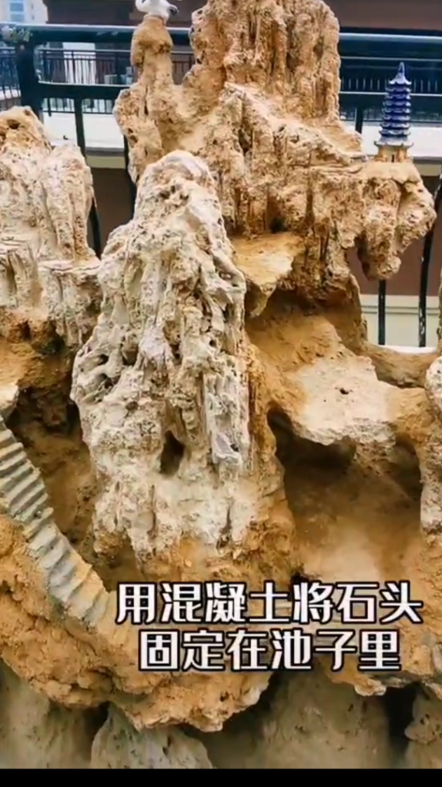 8x5室内外上水石假山,经典的山水鱼池假山,适合庭院别墅造景