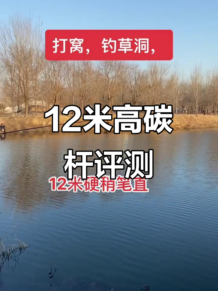 12米鱼竿真实测试,笔直如剑!