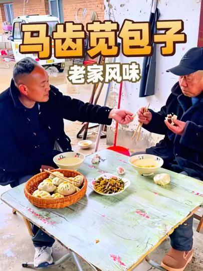 #马齿菜包子 #干菜包子 #乡村美食 #农村生活 #我要上热门 晒干的马齿苋 用来包包子真
