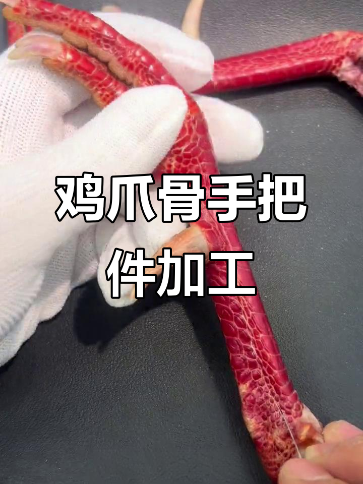 红皮鸡爪骨手把件制作,效果惊艳!