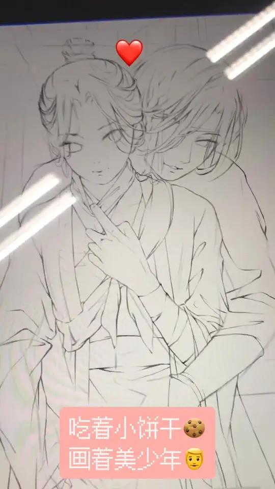 procreate 板绘过程 摸鱼 绘画 板绘