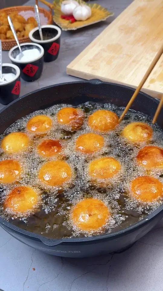 家常炸糖糕,酥脆掉渣 美食 炸糖糕 脆皮糖糕