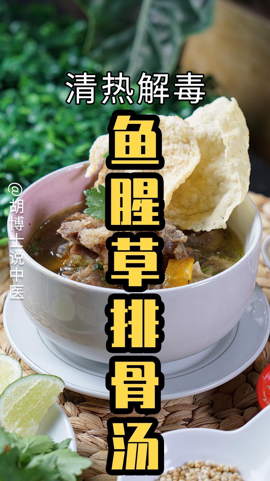肺热咳嗽,试试 鱼腥草排骨汤 鱼腥草 折耳根 咳嗽 胡博士说中医
