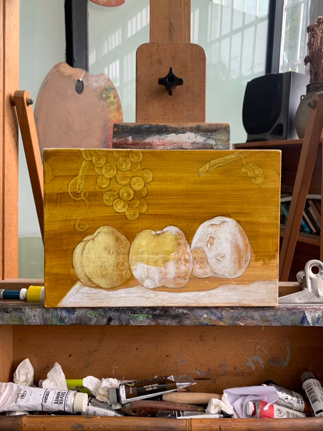 蛋彩画绘制步骤图