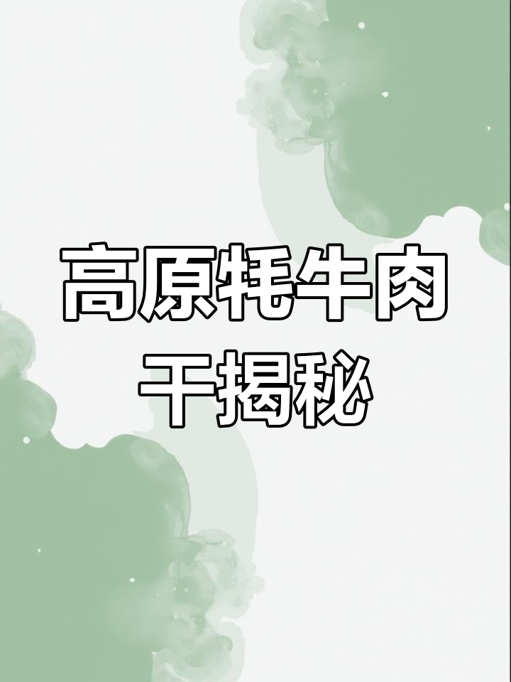 西藏牦牛肉干:传统风干工艺与高原特色
