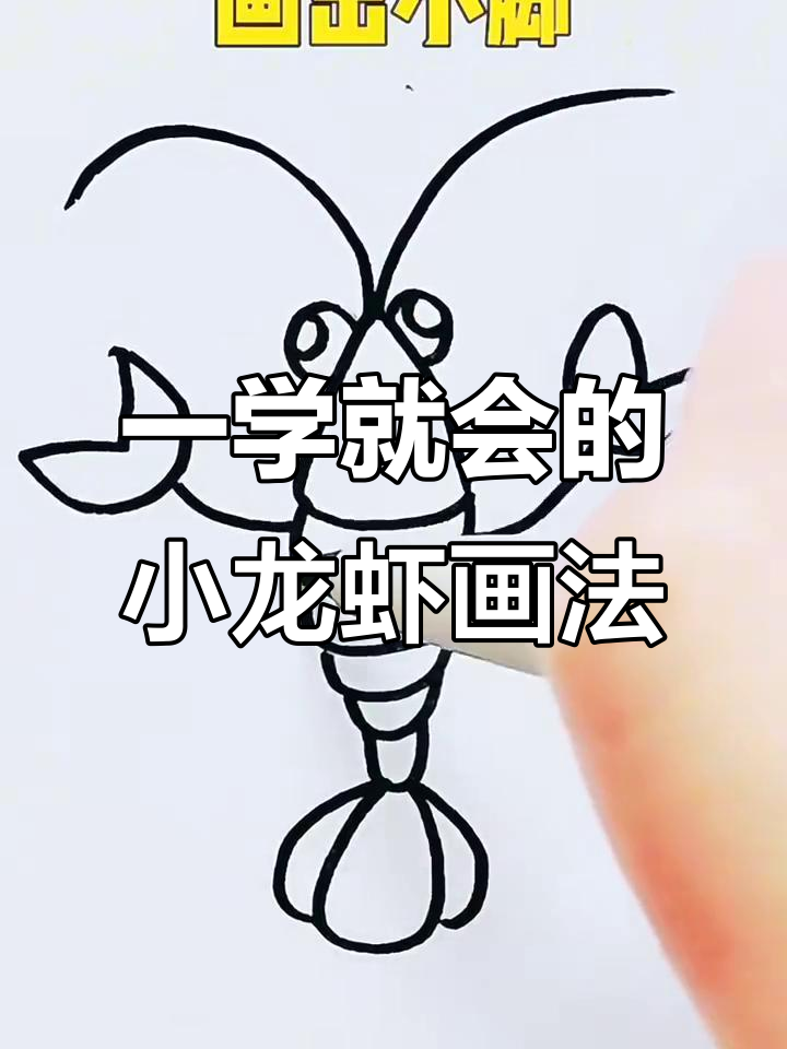 轻松画出小龙虾,步骤简单又有趣