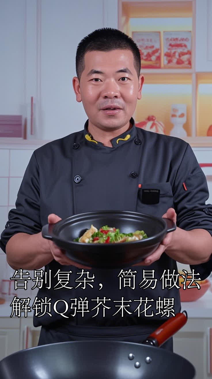 告别复杂，简易做法解锁Q弹芥末花螺