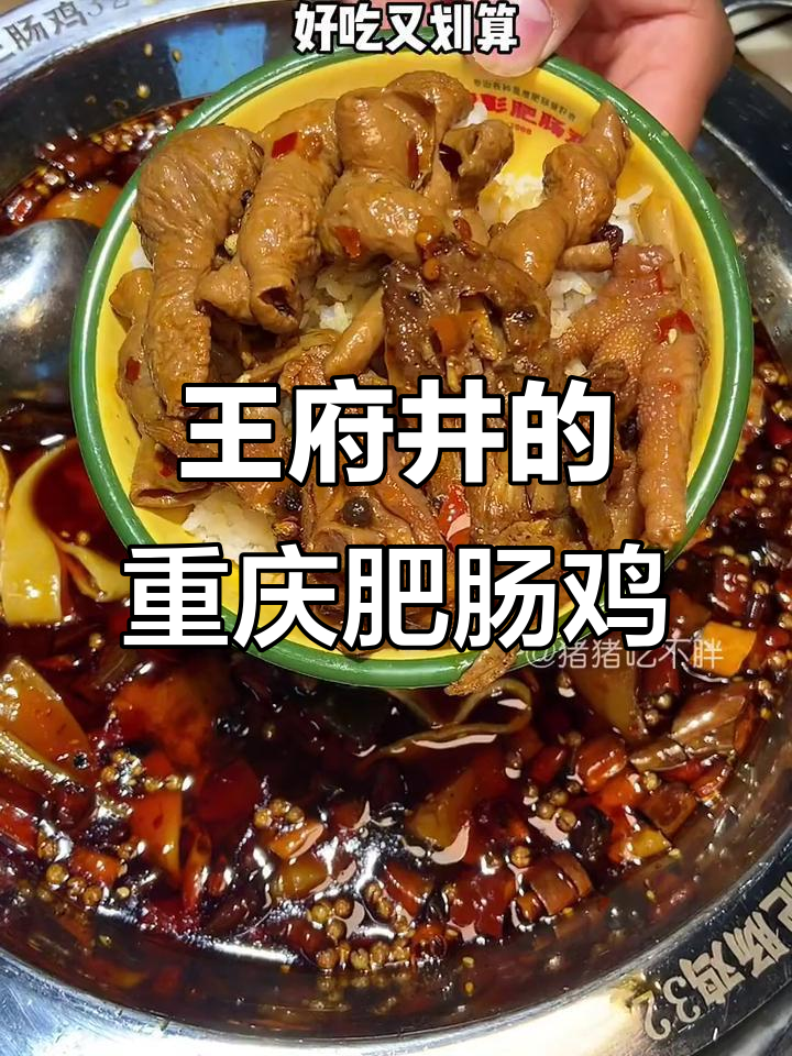王府井正街隐藏的重庆晓彭肥肠鸡,麻辣鲜香让人停不下来