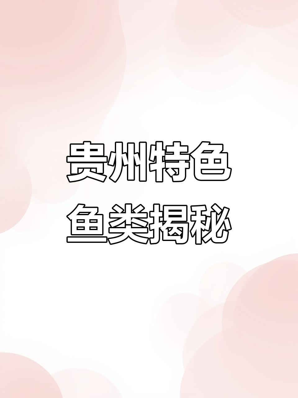 贵州丰富野生鱼种,看看这些你认识吗?