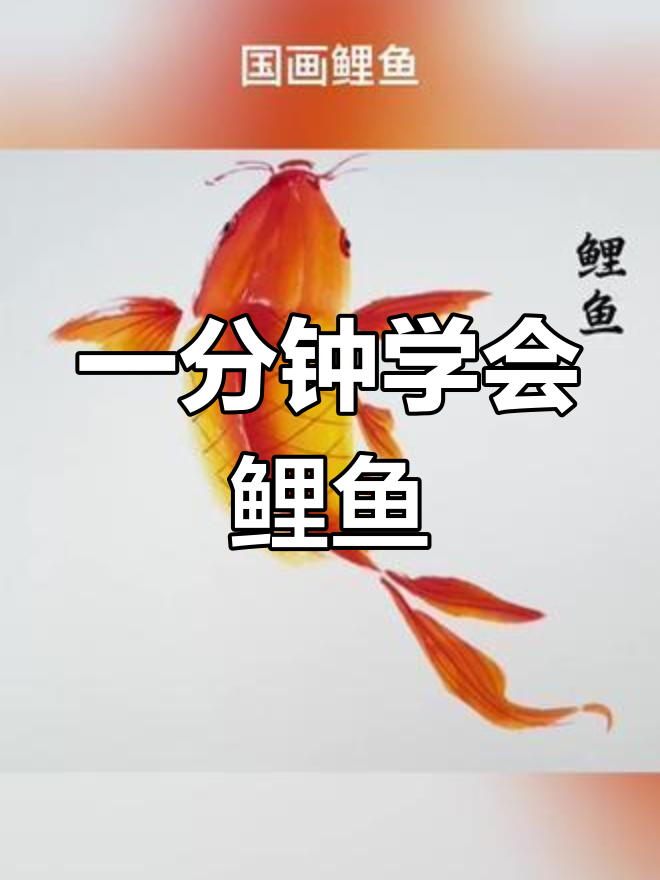 轻松学画鲤鱼,红火迎新年