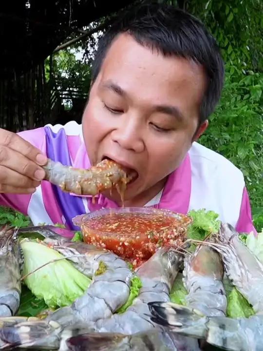 泰式鲜辣椒酱刺身大海虾 泰国大叔泰国美食种草激励计划内容启发搜索全民任务