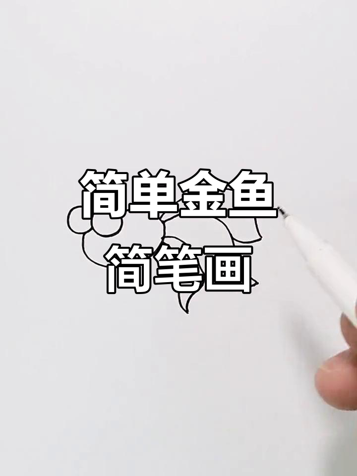 金鱼简笔画步骤详解,轻松学会画可爱金鱼