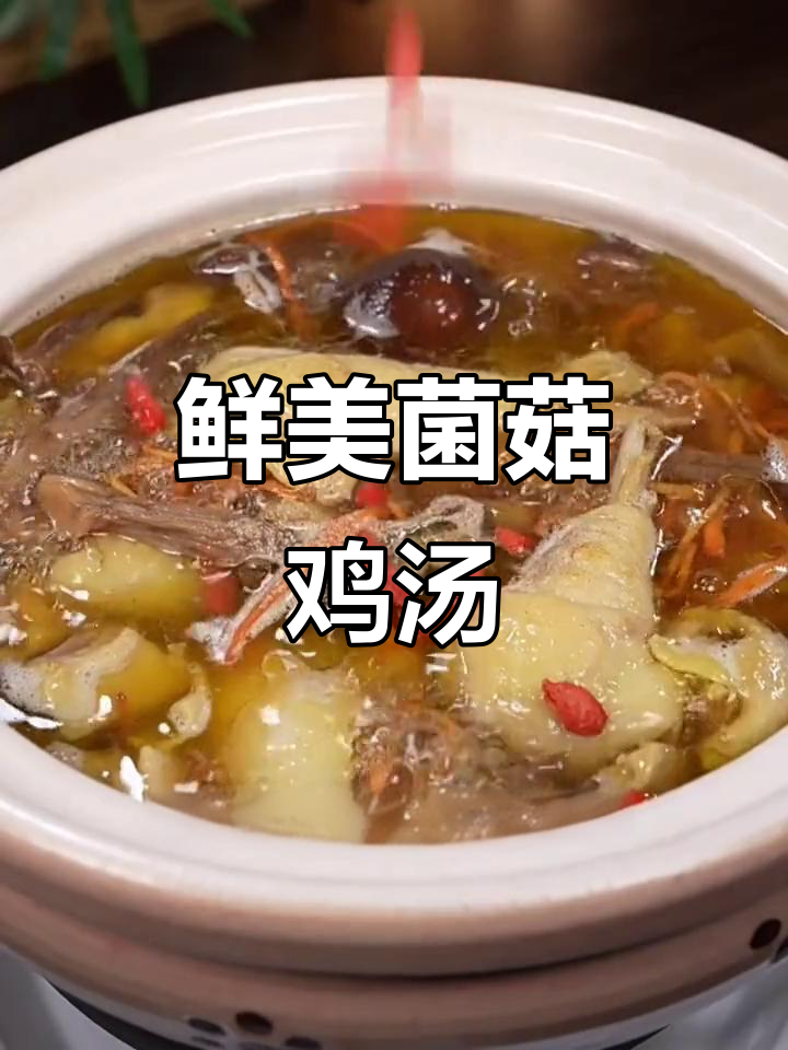 菌菇鸡汤，滋补养生又美味，宝宝也能学起来