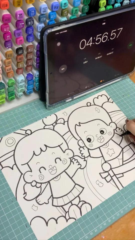 幼师考编绘画五分钟速画挑战《我爱运动》