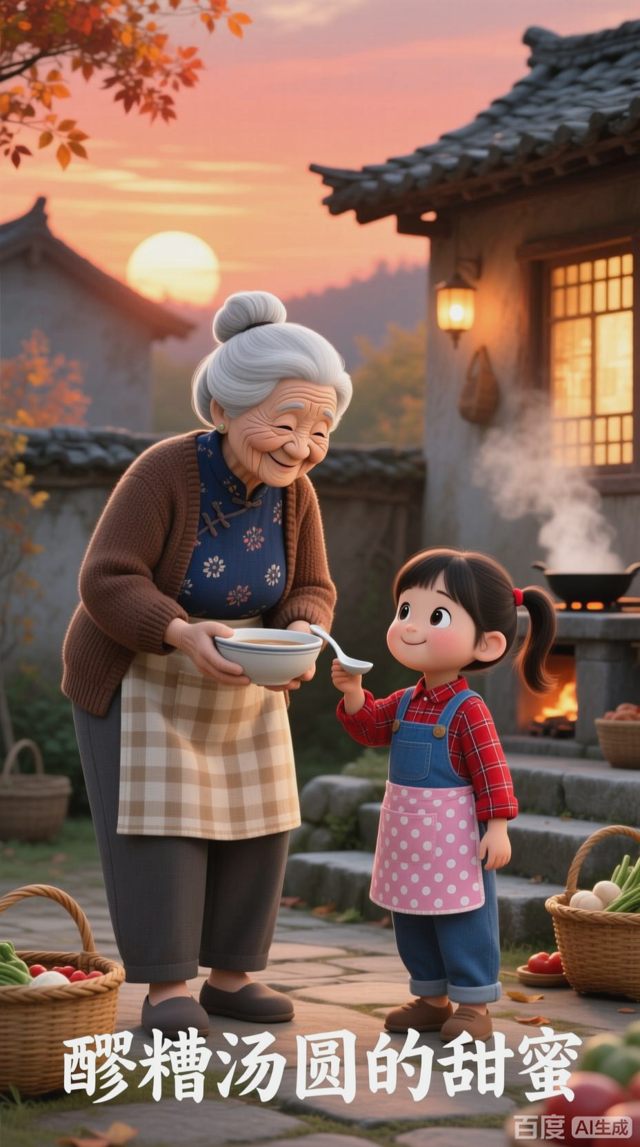 祖孙共制醪糟汤圆，温暖家庭时光