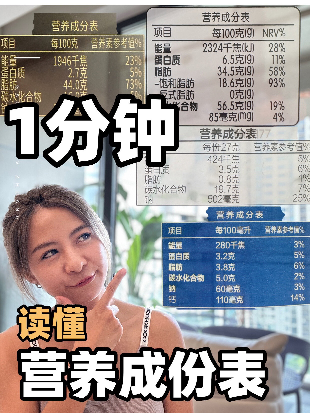 1分钟读懂食物营养成份表配料表|减肥必备|