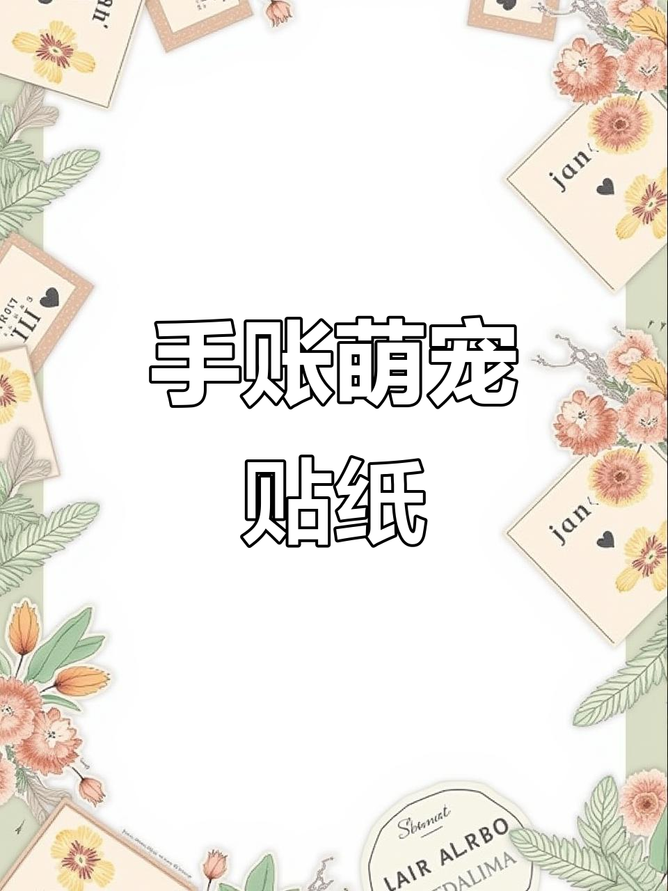萌肉球贴纸，手帐必备素材，超可爱！