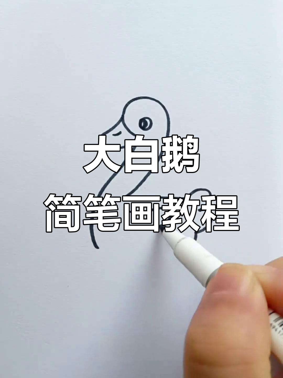轻松学画大白鹅,数字2和3也能一起搞定