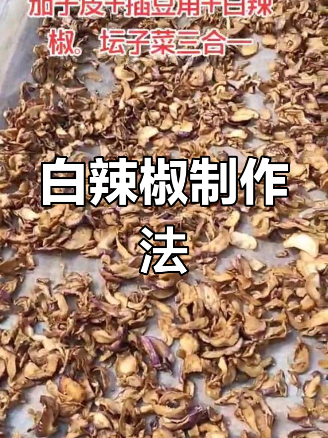 茄子切片腌制,豆角晒干拌盐,白辣椒轻松搞定!