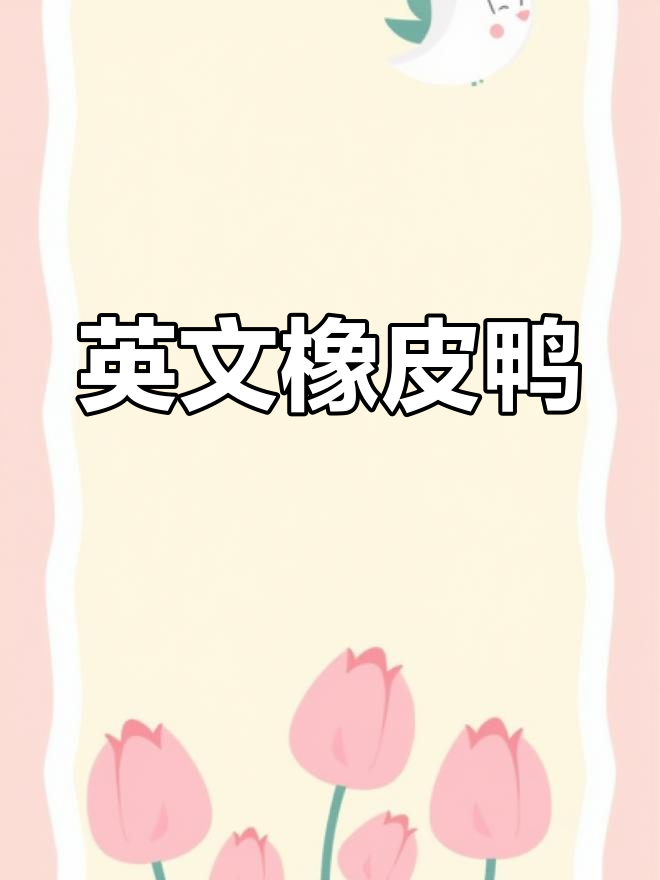 小橡皮鸭英语玩具