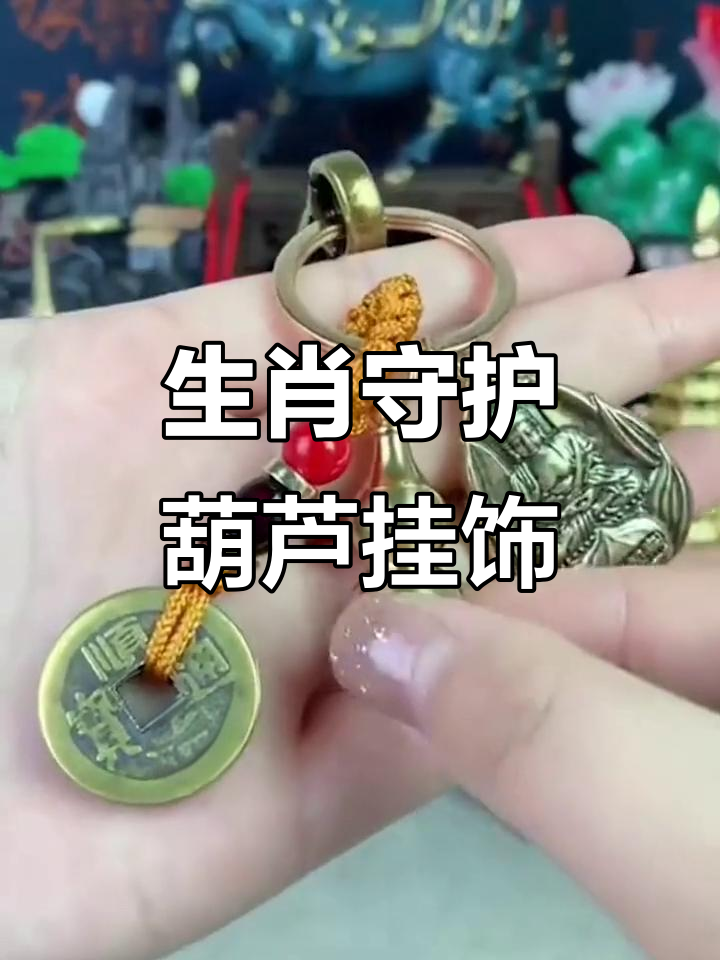 十二生肖守护葫芦五帝钱,汽车钥匙扣挂件保平安