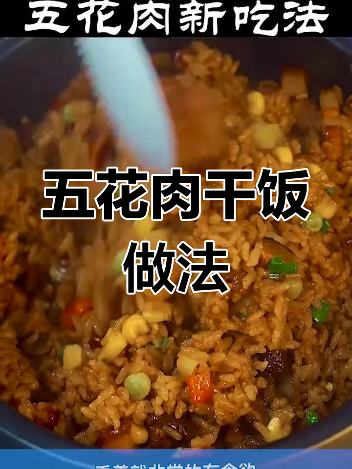 五花肉焖饭,米饭与肉的完美结合