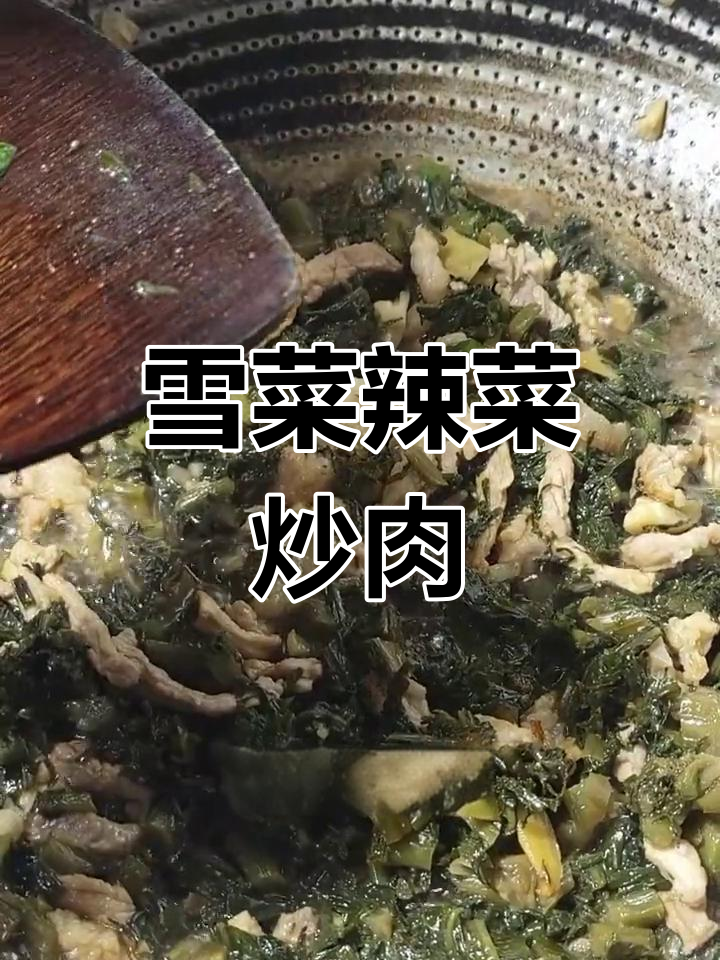 传统家常炒菜,雪菜与辣菜的完美搭配