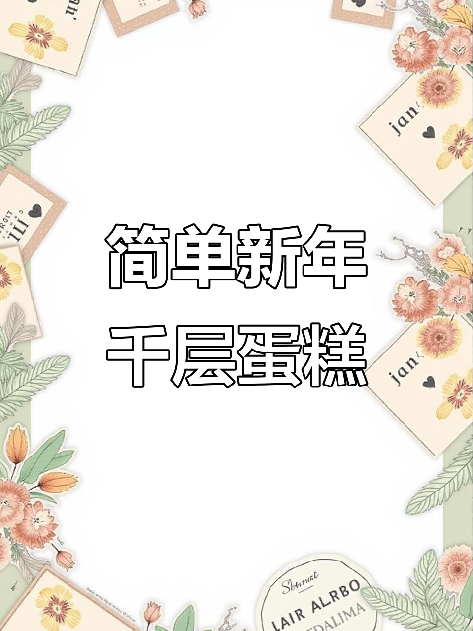 新年福袋千层蛋糕,年夜饭必备零难度甜品