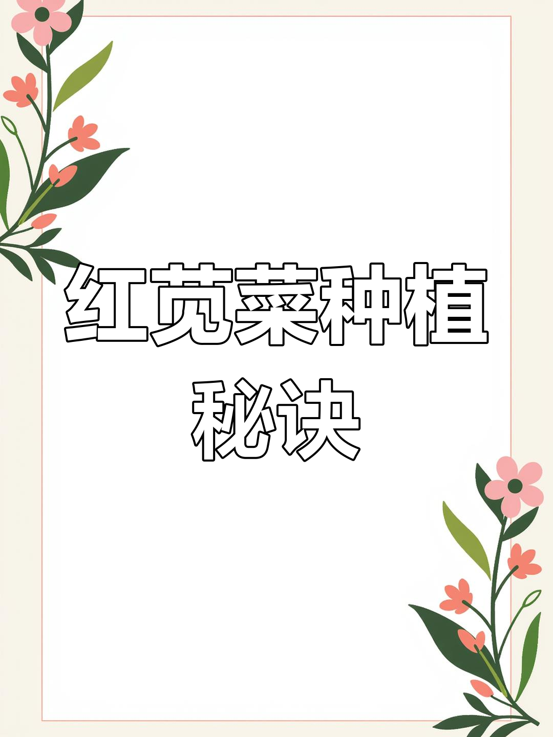 试试我的播种技巧,红苋菜轻松发芽!