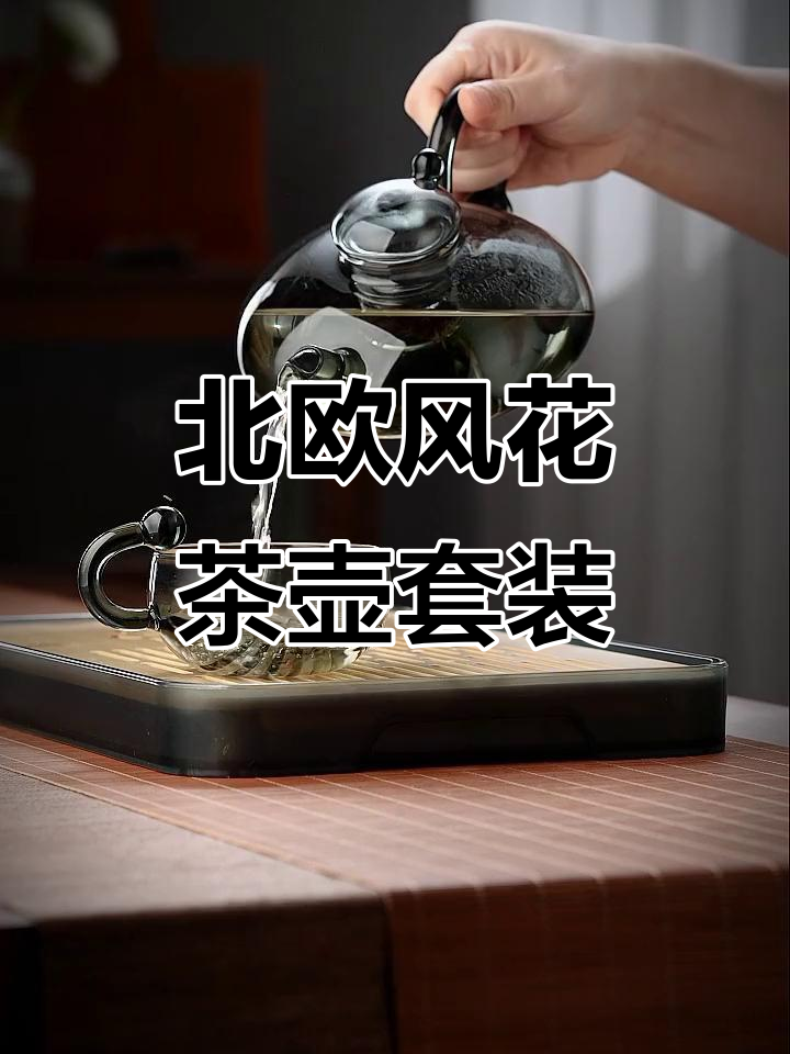 英式下午茶必备!北欧风格耐热玻璃茶具,水果茶更添风味