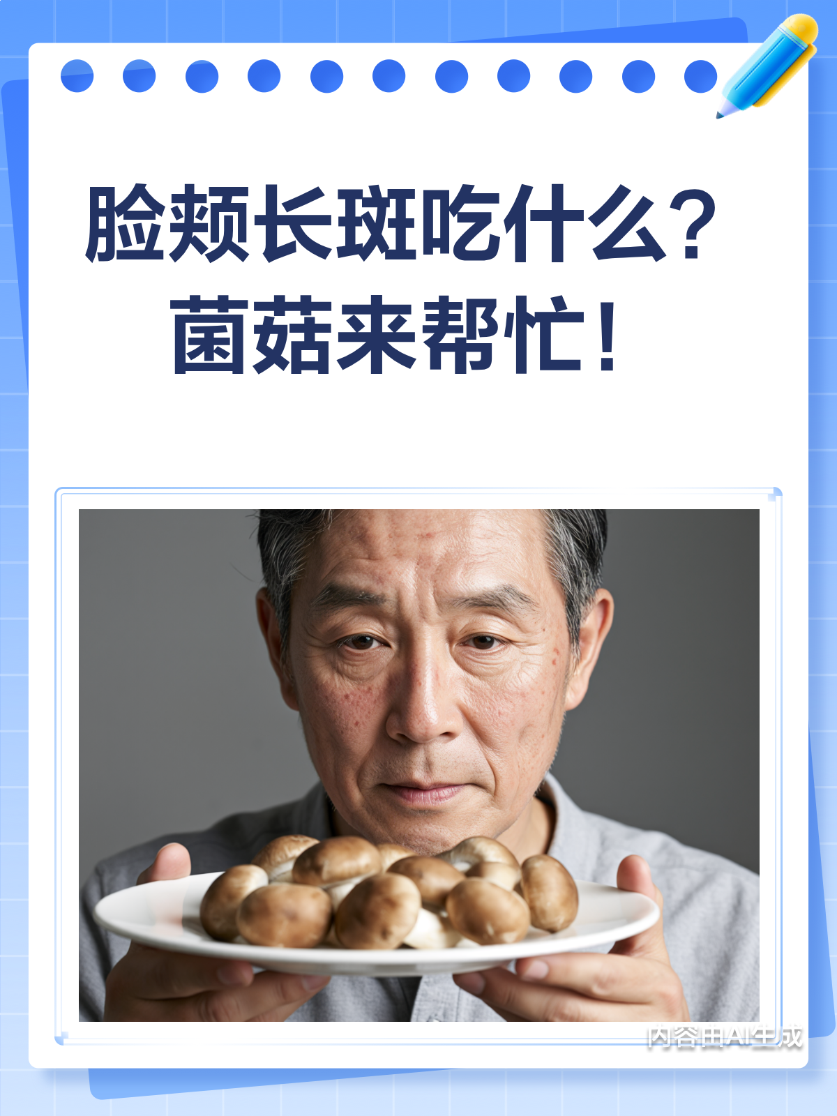 脸颊长斑不用愁菌菇调理来帮忙!