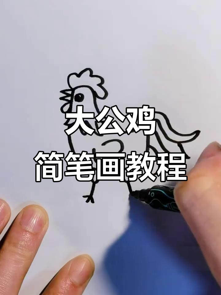 轻松学画大公鸡，步骤简单又有趣