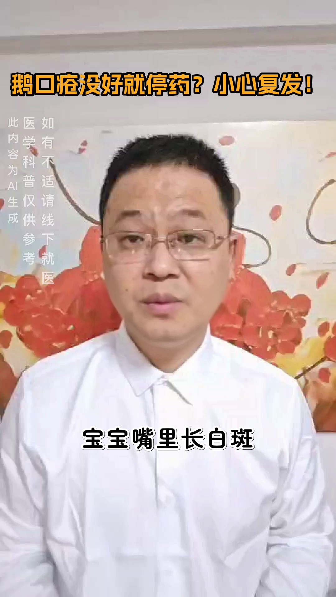 鹅口疮没好就停药？小心复发！