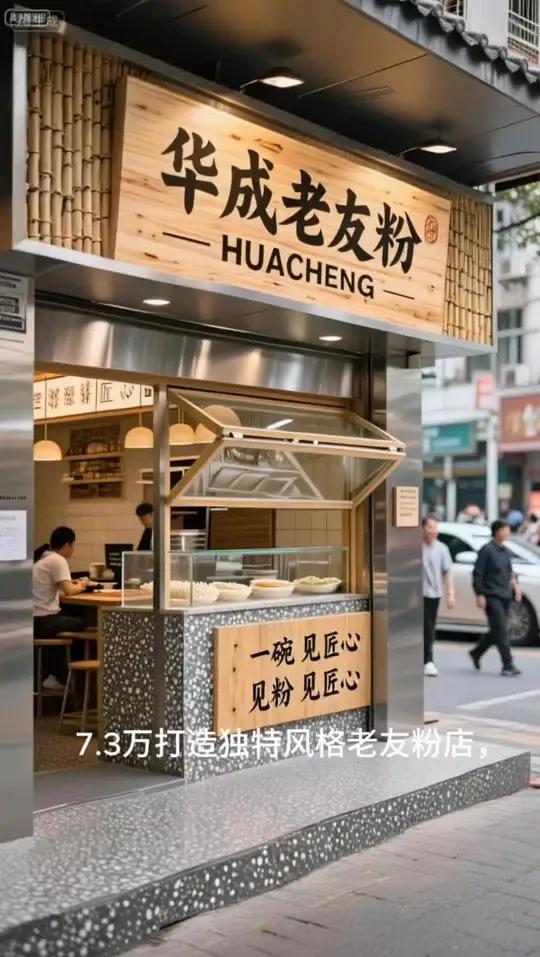7.3万老友粉店这样装回头客翻3倍!看一眼就想进的粉店,装修秘诀在这!