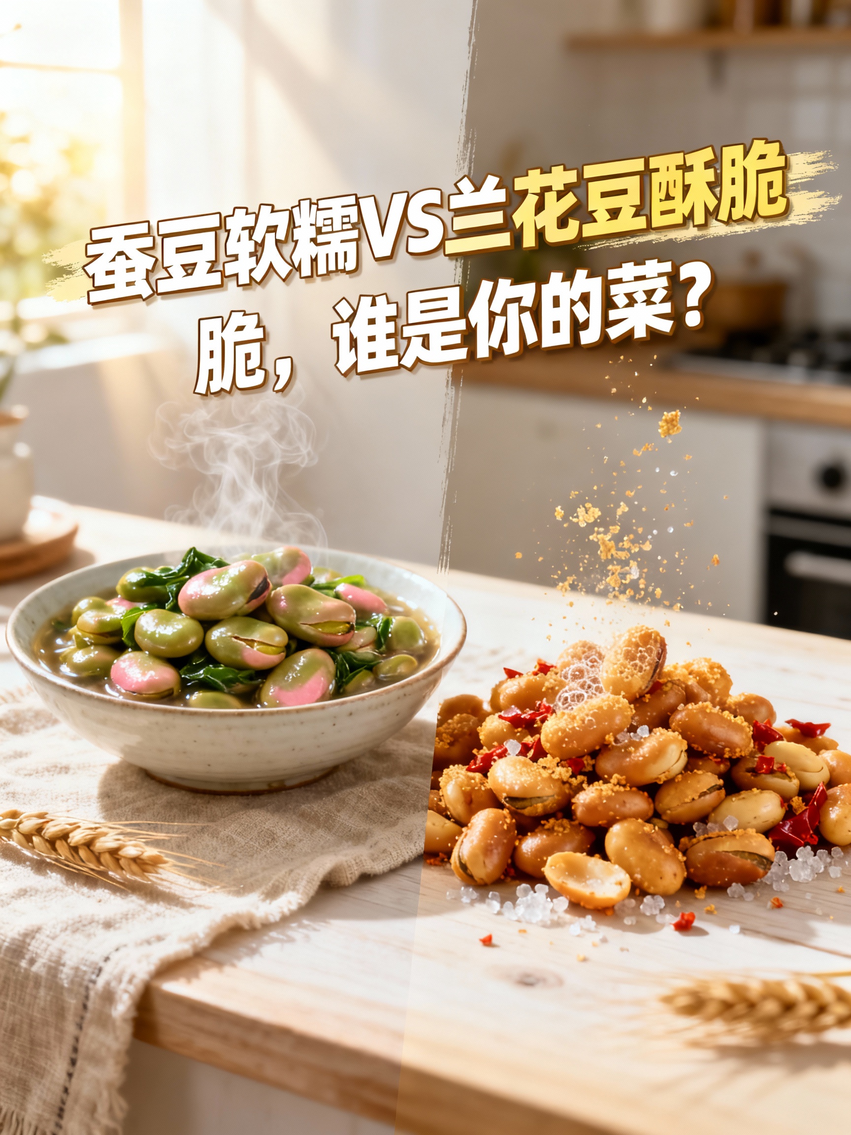 蚕豆软糯VS兰花豆酥脆,谁是你的菜?