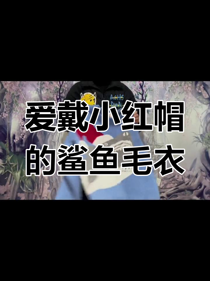 鲨鱼毛衣戴小红帽,秋冬穿搭新风潮