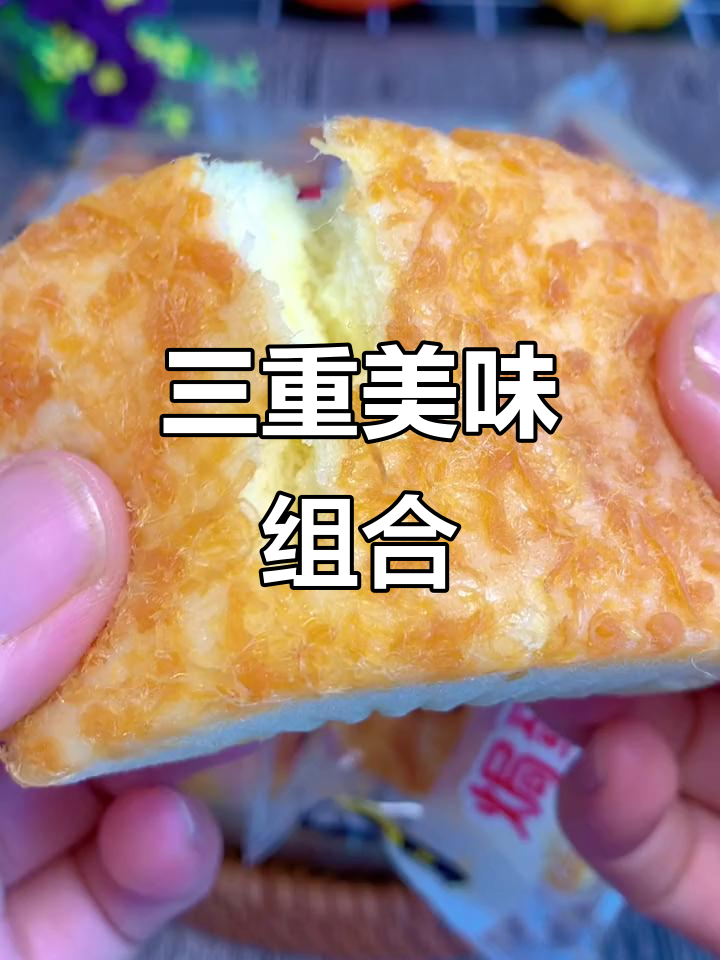 肉松、沙拉与蛋糕完美融合，每一口都是绝妙滋味！