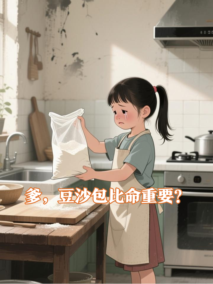 女儿哭求做豆沙包，爹躲厕所刷视频笑出声