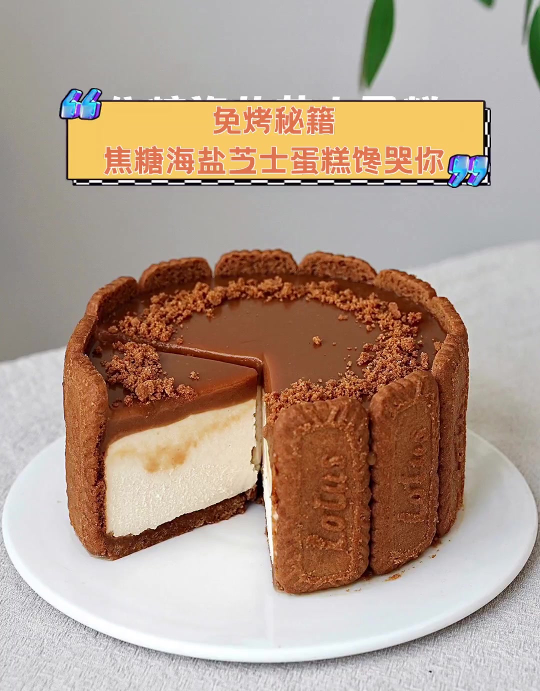 免烤秘籍,焦糖海盐芝士蛋糕馋哭你