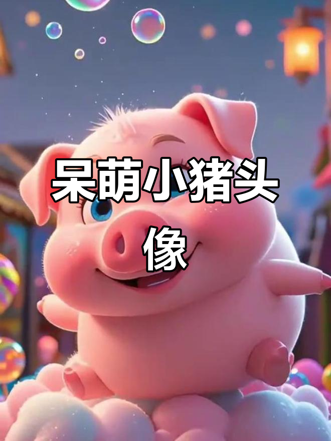 小猪呆萌可爱,超治愈动画头像