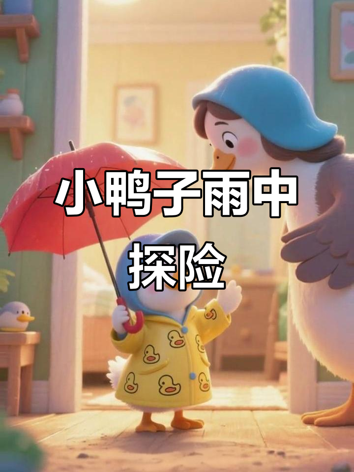 小鸭子的雨天大冒险,踩水坑、躲闪电,搞笑又温馨!