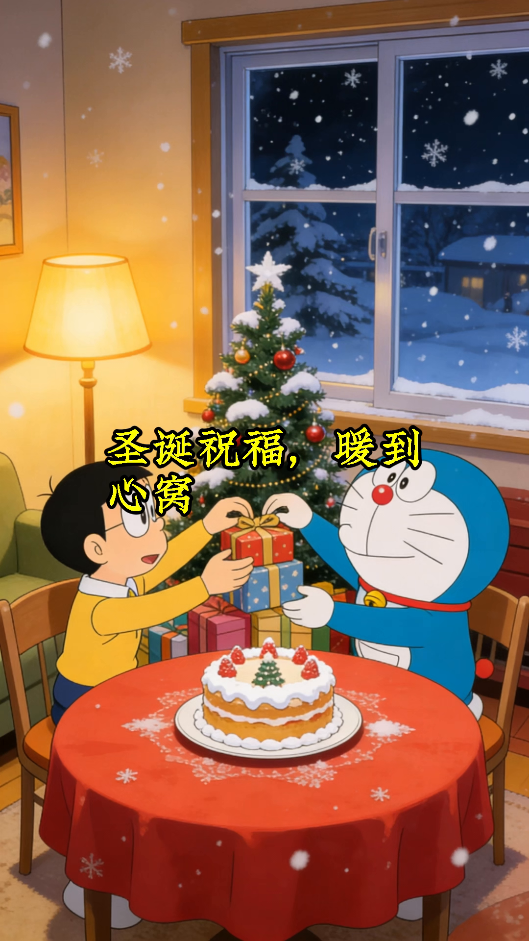 圣诞祝福氛围感文案,像是耳畔下雪