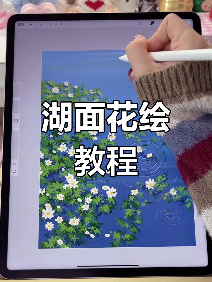 一起用Procreate画湖中花朵,素材来自网络