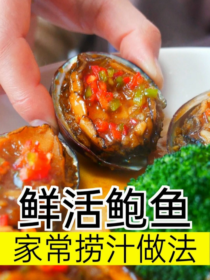 鲜活鲍鱼的家常捞汁做法,鲜嫩爽滑!