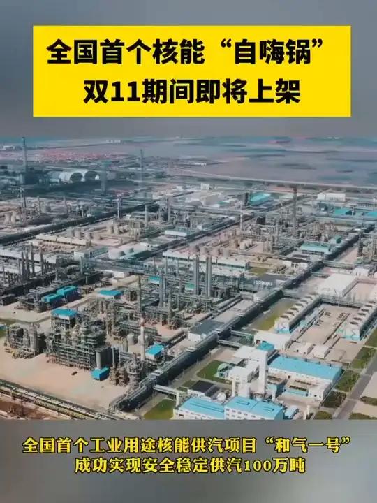 全国首个核能“自嗨锅”双11即将上架 中国首个核能供汽项目开售 核能供汽量可为1600万家